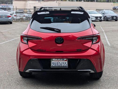 Finish Line Red/Midnight Black Metallic 2025 Toyota Corolla XSE