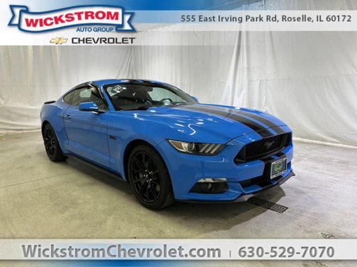 Blue 2017 Ford Mustang GT