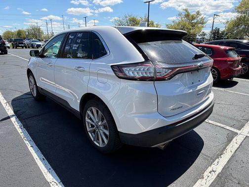 White Platinum Metallic Tri-Coat 2017 Ford Edge Titanium
