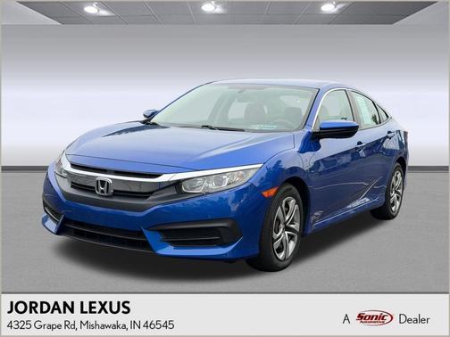 Aegean Blue Metallic 2018 Honda Civic LX