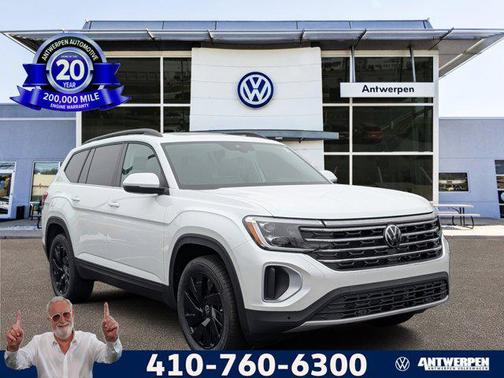 Opal White Pearl 2026 Volkswagen Atlas 2.0T SE w/Technology 4MOTION