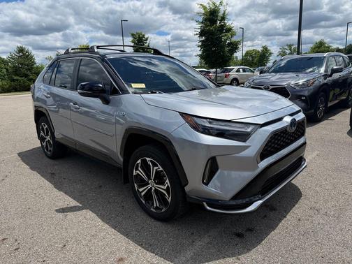 Silver Sky Metallic/Midnight Black Metallic 2024 Toyota RAV4 Prime XSE