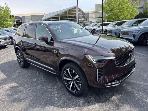 Mulberry Red Metallic 2026 Volvo XC90 Core, B5 AWD Gas (mild hybrid), Gasoline, Bright, 7 Seats