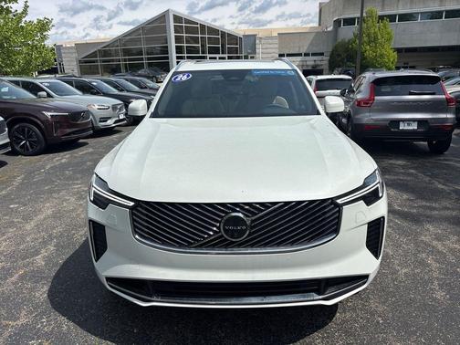 Crystal White Pearl 2026 Volvo XC90 Plug-In Hybrid Plus, T8 AWD, Electric/Gasoline, Bright, 7 Seats