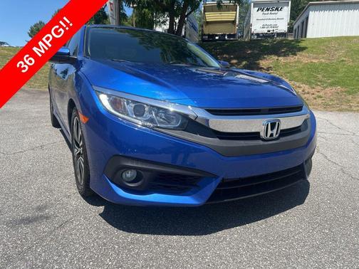 Aegean Blue Metallic 2018 Honda Civic EX-L