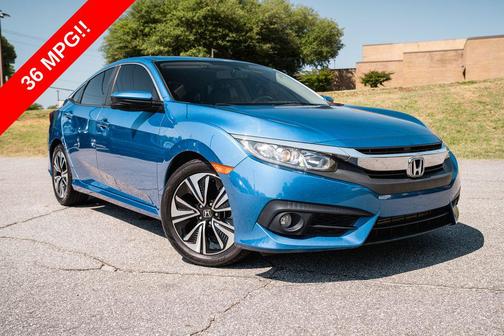 Aegean Blue Metallic 2018 Honda Civic EX-L