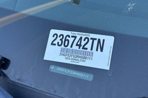 Sonic Gray Pearl 2024 Honda Civic