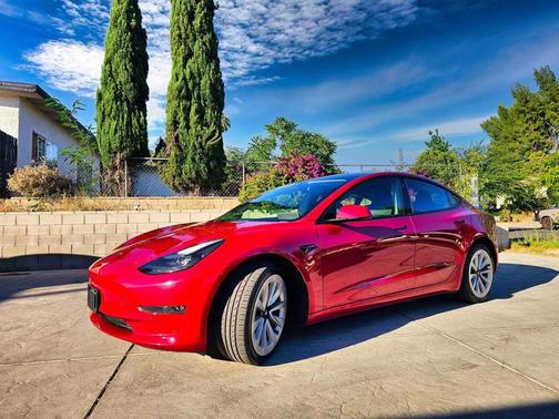 Red Multi-Coat 2022 Tesla Model 3 Long Range