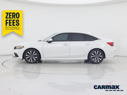 White 2022 Honda Civic EX