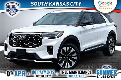Star White Metallic Tri-Coat 2026 Ford Explorer Platinum