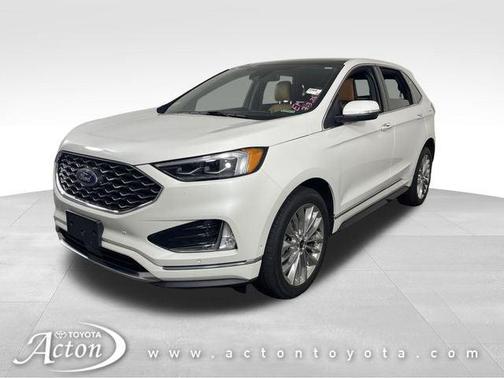Star White Metallic Tri-Coat 2024 Ford Edge Titanium