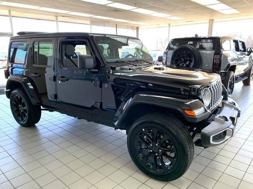 Black 2025 Jeep Wrangler Sahara 4xe 4x4 4dr SUV