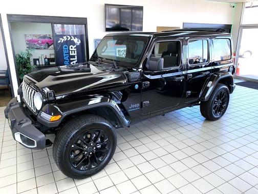 Black 2025 Jeep Wrangler Sahara 4xe 4x4 4dr SUV