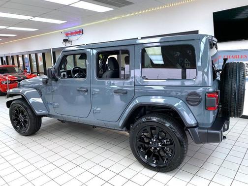 Blue 2025 Jeep Wrangler Sahara 4xe 4x4 4dr SUV