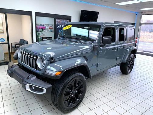 Blue 2025 Jeep Wrangler Sahara 4xe 4x4 4dr SUV