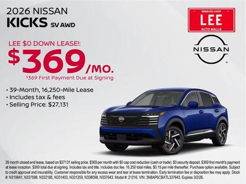 2026 Nissan Kicks SV