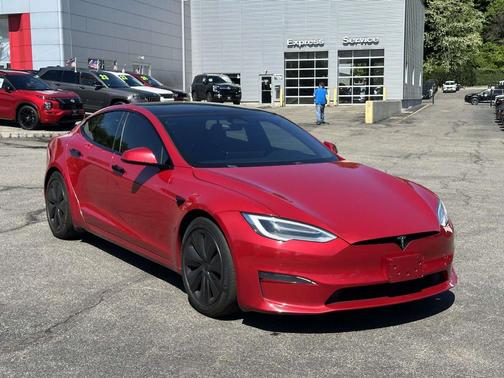 Red Multi-Coat 2021 Tesla Model S Plaid