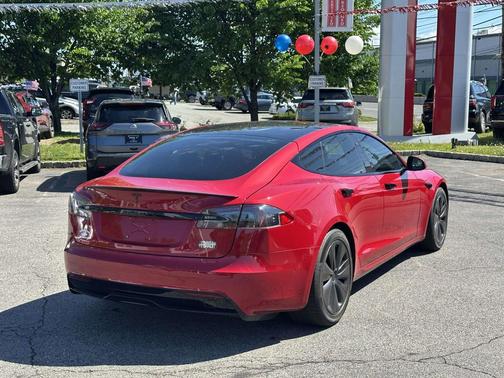 Red Multi-Coat 2021 Tesla Model S Plaid