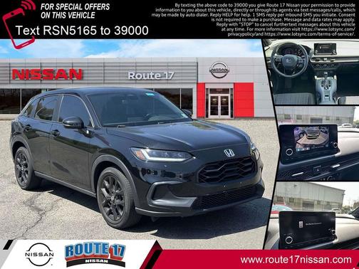 Crystal Black Pearl 2023 Honda HR-V AWD Sport