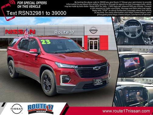 Radiant Red Tintcoat 2023 Chevrolet Traverse LT Cloth