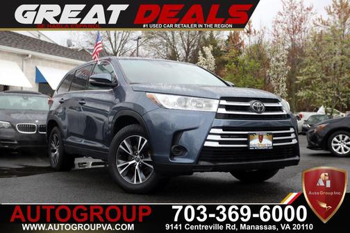 Blue 2017 Toyota Highlander LE I4