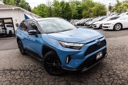 Blue 2022 Toyota RAV4 Hybrid SE