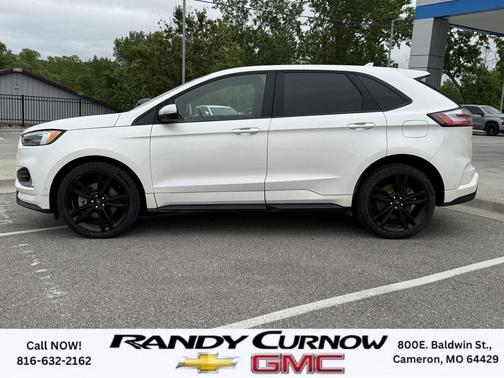 White Platinum Metallic Tri-Coat 2019 Ford Edge ST