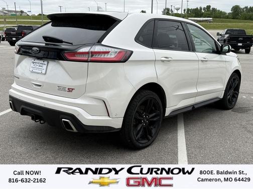 White Platinum Metallic Tri-Coat 2019 Ford Edge ST