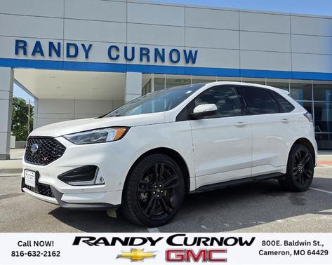White Platinum Metallic Tri-Coat 2019 Ford Edge ST