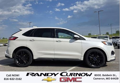 White Platinum Metallic Tri-Coat 2019 Ford Edge ST