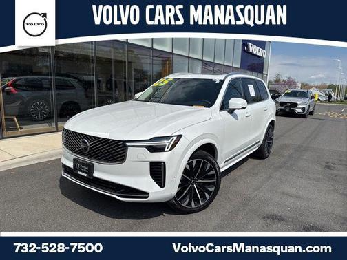 Crystal White Metallic 2025 Volvo XC90 B6 Plus 7-Seater