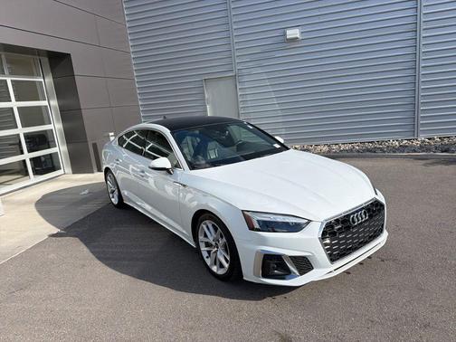 Glacier White Metallic 2023 Audi A5 Sportback 45 S Line Premium