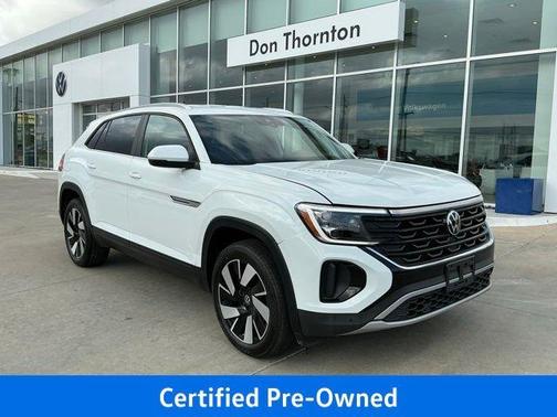 Pure White 2025 Volkswagen Atlas Cross Sport 2.0T SE w/Technology