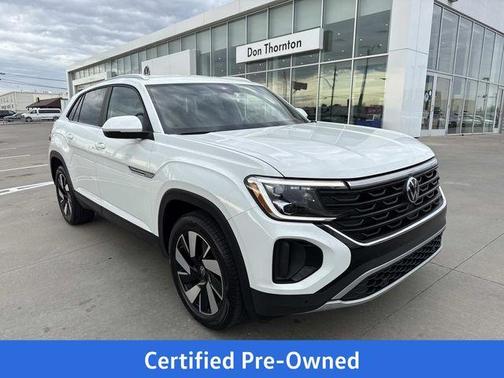 Pure White 2025 Volkswagen Atlas Cross Sport 2.0T SE w/Technology