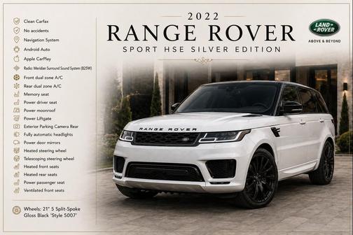 White 2022 Land Rover Range Rover Sport HSE Silver Edition