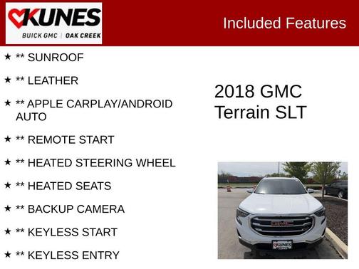 Summit White 2018 GMC Terrain SLT