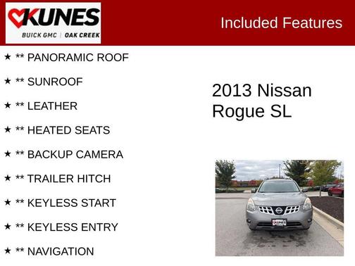 2013 Nissan Rogue SV w/SL Pkg