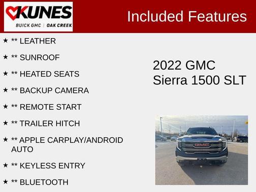 Pacific Blue Metallic 2022 GMC Sierra 1500 SLT