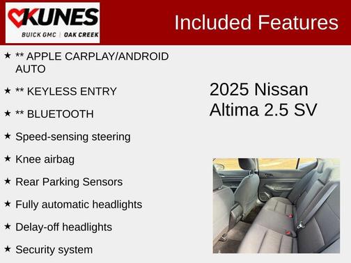 Gun Metallic 2025 Nissan Altima 2.5 SV