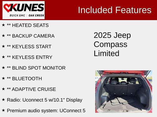 Red Hot Pearlcoat 2025 Jeep Compass Limited