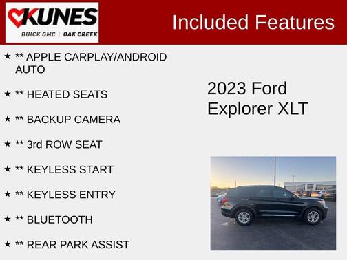 Agate Black Metallic 2023 Ford Explorer XLT