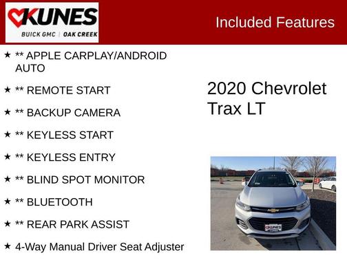 Silver Ice Metallic 2020 Chevrolet Trax LT