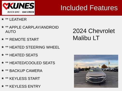 Mineral Gray Metallic 2024 Chevrolet Malibu FWD 2LT