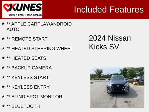 Gun Metallic 2024 Nissan Kicks SV