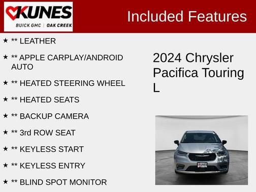 Silver Mist Clearcoat 2024 Chrysler Pacifica Touring L