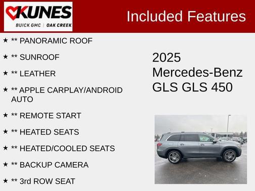 Gray 2025 Mercedes-Benz GLS 450 4MATIC