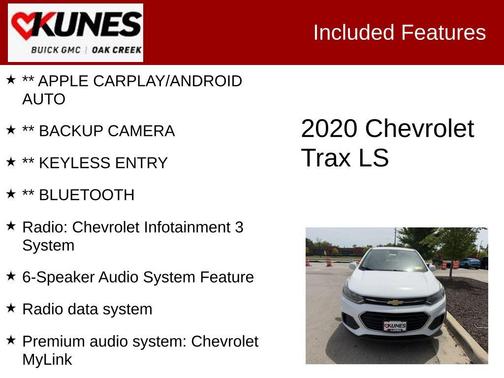 Summit White 2020 Chevrolet Trax LS