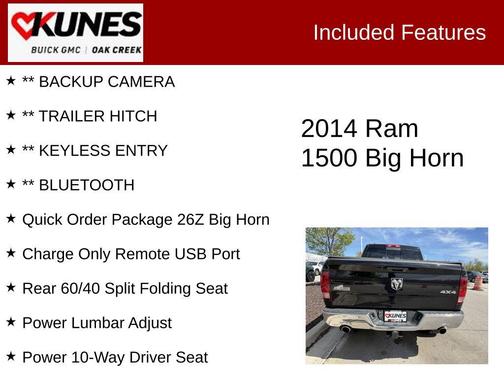 Black Clearcoat 2014 RAM 1500 Big Horn
