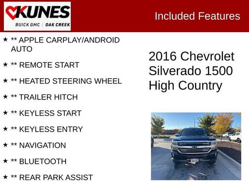 2016 Chevrolet Silverado 1500 High Country