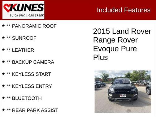 2015 Land Rover Range Rover Evoque Pure Plus